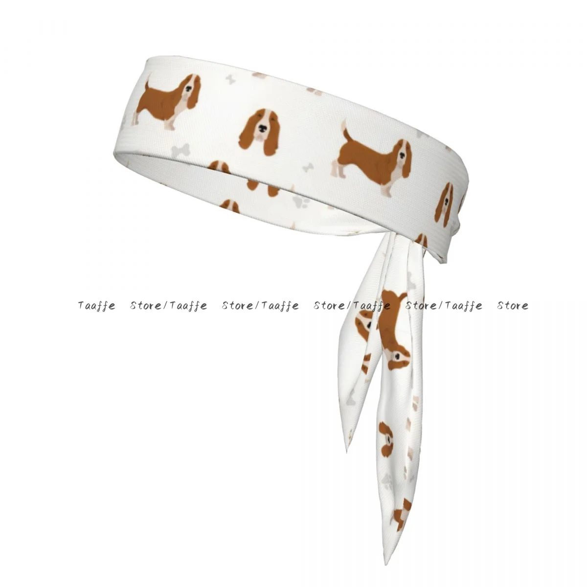 

Head Tie Sports Headband Basset Hound Dog Athlete Sweatbands Head Wrap For Working Out Running Yoga