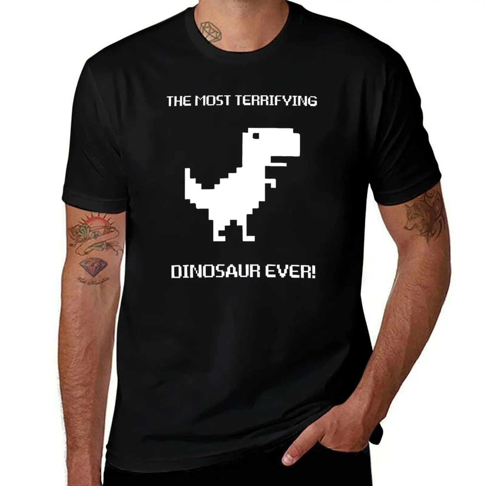 Chrome Dino – Offline T-Rex T-Shirt Plus Size Summer Short Sleeve T-Shirt