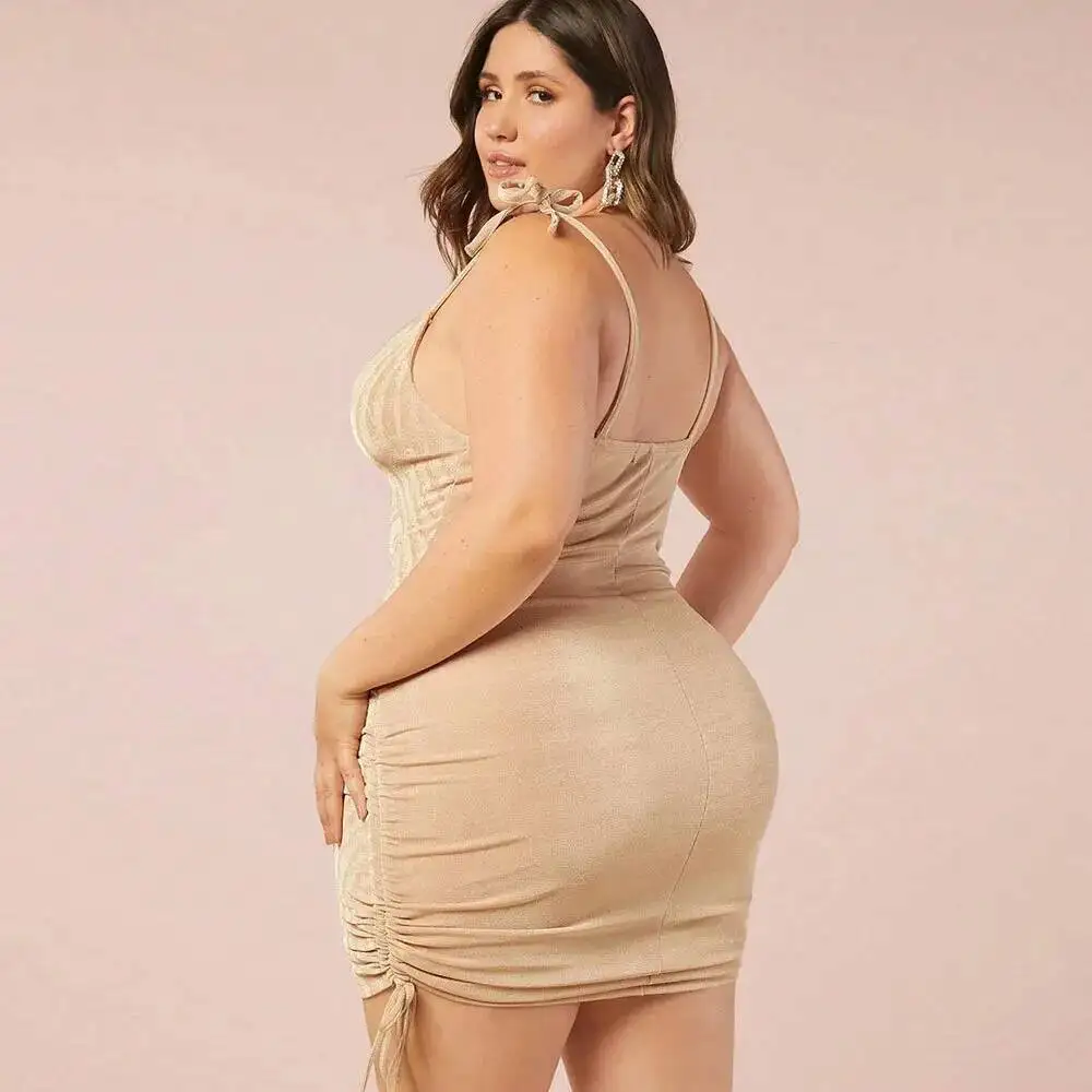 

Winter 2025 Autumn and New Plus Size Women's Slim Fit and Slimming Bag Hip Strap Suspender Dress Party Dress Casual Y2k