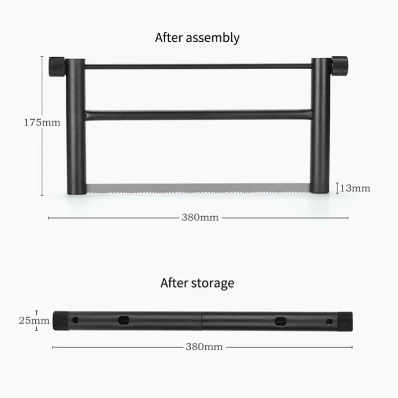 Detachable Aluminium Alloy Hand Saw Strong Lightweight Safety Portable Sharp Saw for Cutting Wood Outdoor Camping Survival Tool