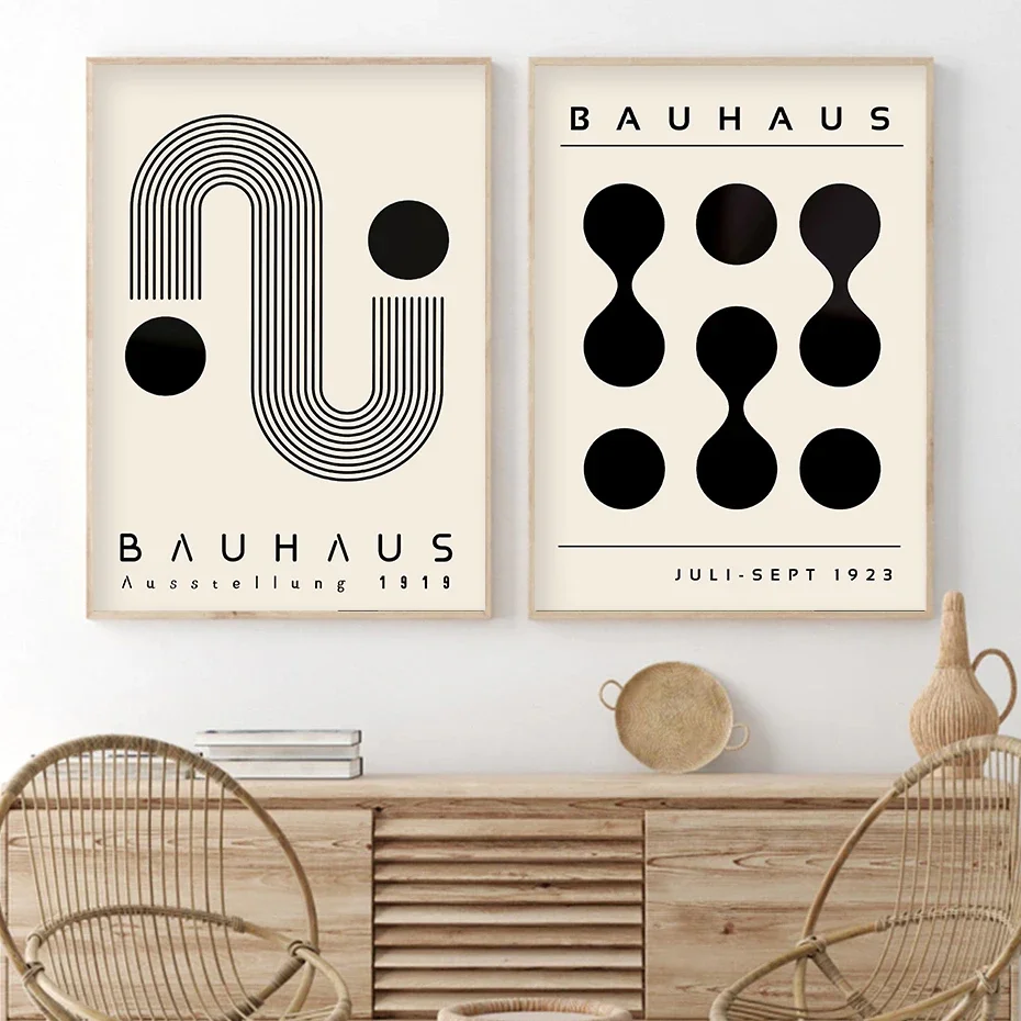 Scandinavian Minimalist Wall Art Bohemian Bauhaus Abstract HD Canvas Poster Prints Home Bedroom Living Room Decoration