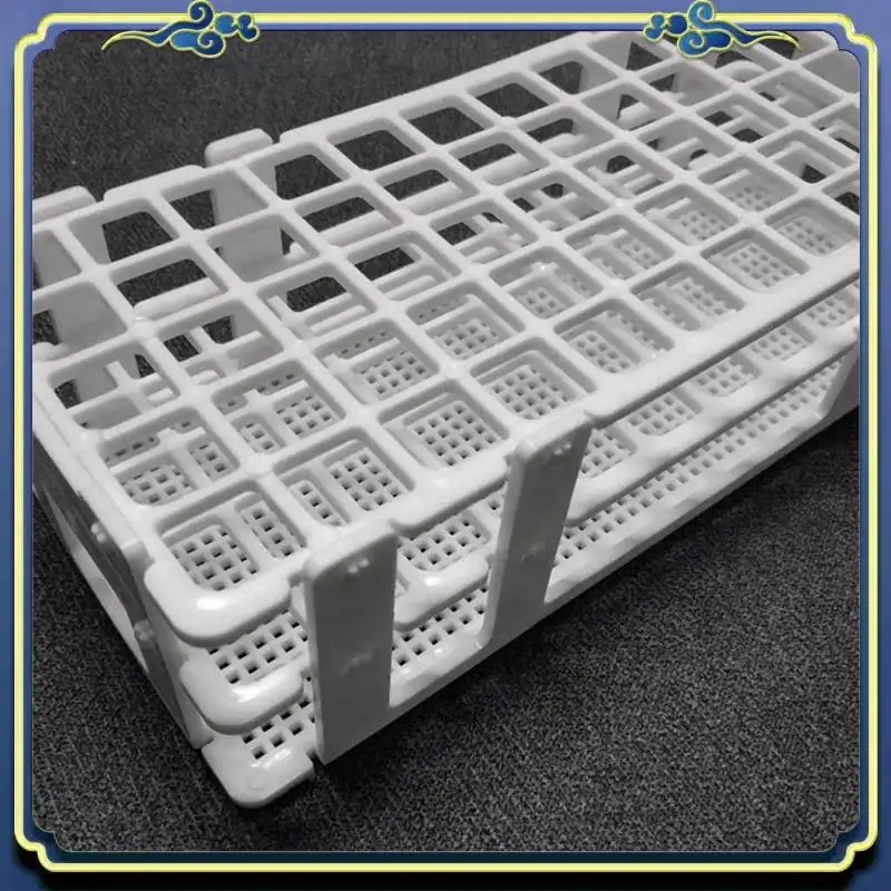 

Portable 9 Pcs Plastic Test Tube Holders, 60 Holes, For 16 Mm Test Tubes, White, Detachable Lab Test Tube Rack Holder (60 Holes)