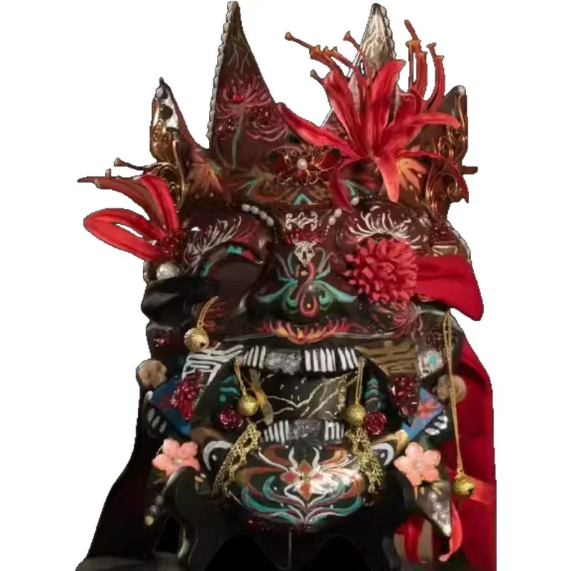 

Halloween Ghost Horror Ghost Ball Carnival Party Cosplay Props Dress Up Higan Flower Resin Mask