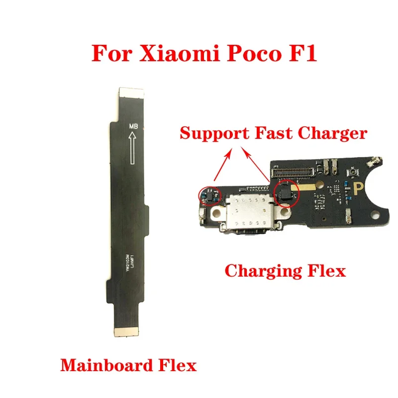 

For Xiaomi Poco F1 USB Charging Port Dock With Micrphone Board Connector Main Motherboard Flex Cable Repair Parts