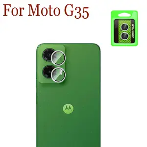 Bilashmart Camera Lens Glass Motorola G35 Camera Protector Alloy Steel Invisible HD Split Type 3D Design
