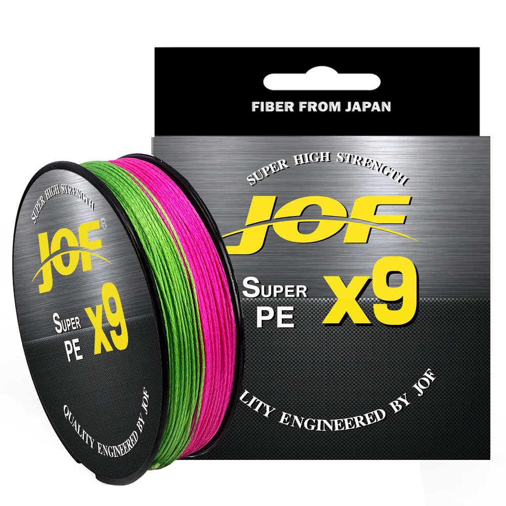 JOF X16/9 Strong PE Braided Fishing Line 300M Multifilament MultiColor Saltwater Weave Cord 0.14-0.7mm Big Game 20-161lb Pesca