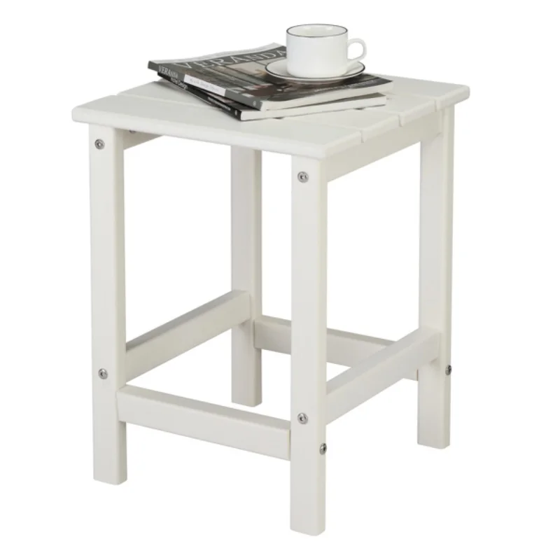 

36*36*47cm Single Layer Square HDPE Side Table Coffee Table,Wood Plastic Composite Chair Wood Side Table