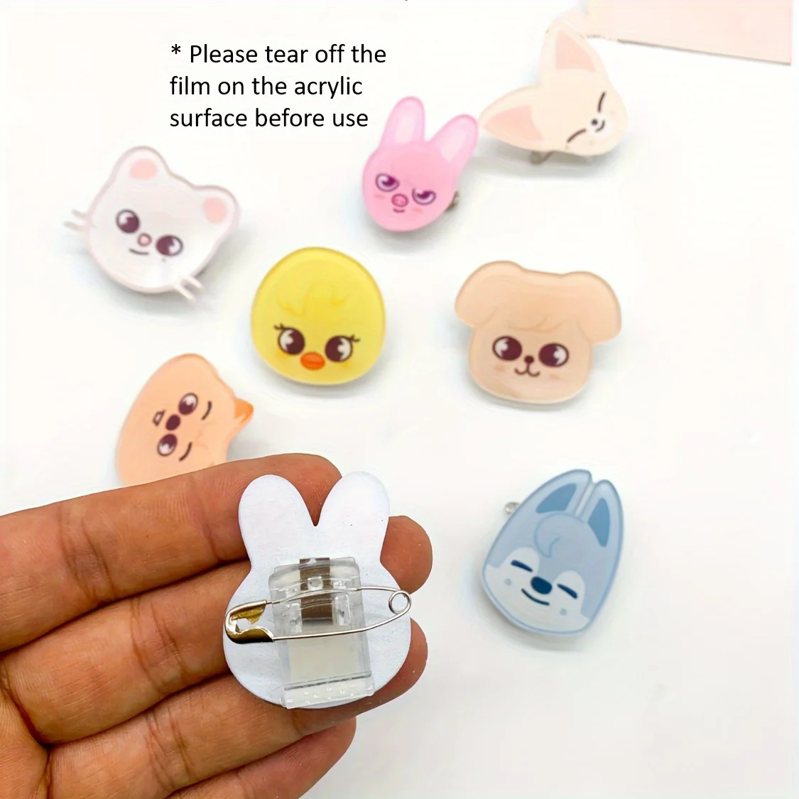 الكرتون الحيوان لطيف بروش بروش شارة متعددة الوظائف دبوس كليب Hwanghyun فيليكس Bangchan تشانغبين هان Seungmin في Leehnow Kpop