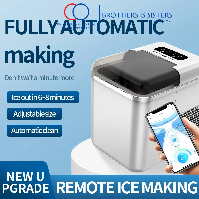 Automatic Electric Ice Cube Maker Commercial Desktop Ice Maker Portable Ice Machine for Bar