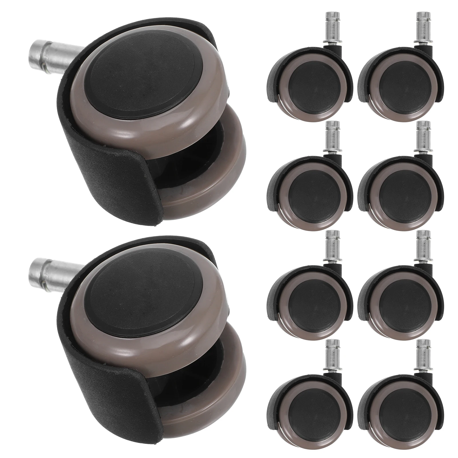 

10pcs Gray Cast Wheel Caster Wheels Office Chairs Universal ShockAbsorbing Quiet Rolling Furniture Hardware