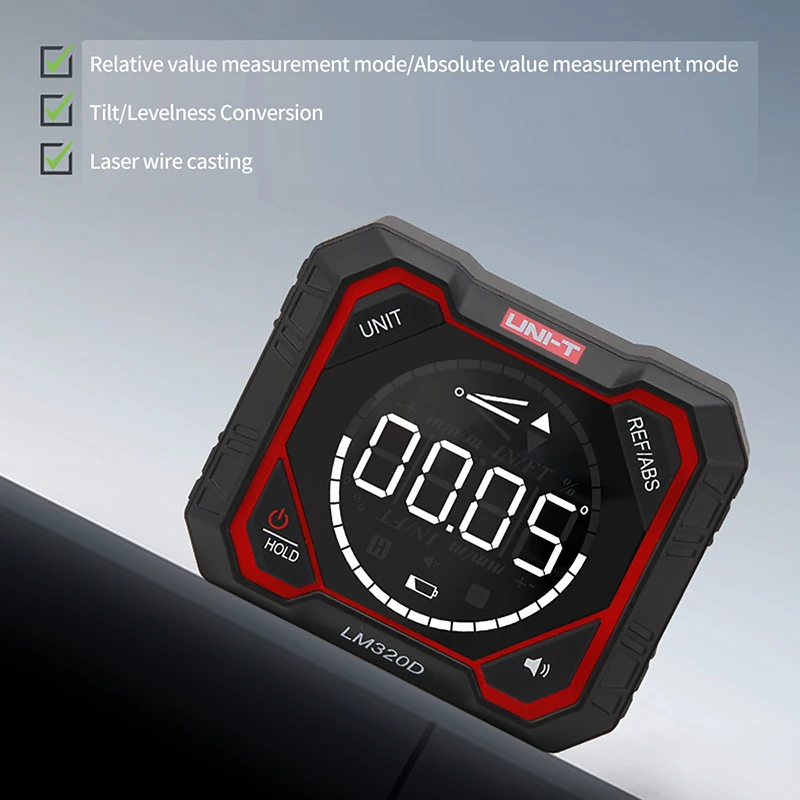 UNI-T Digital Inclinometer Magnetic LM320D LM320E LM320F Laser Angle Meter Electronic Protractor Angle Leveling Tool