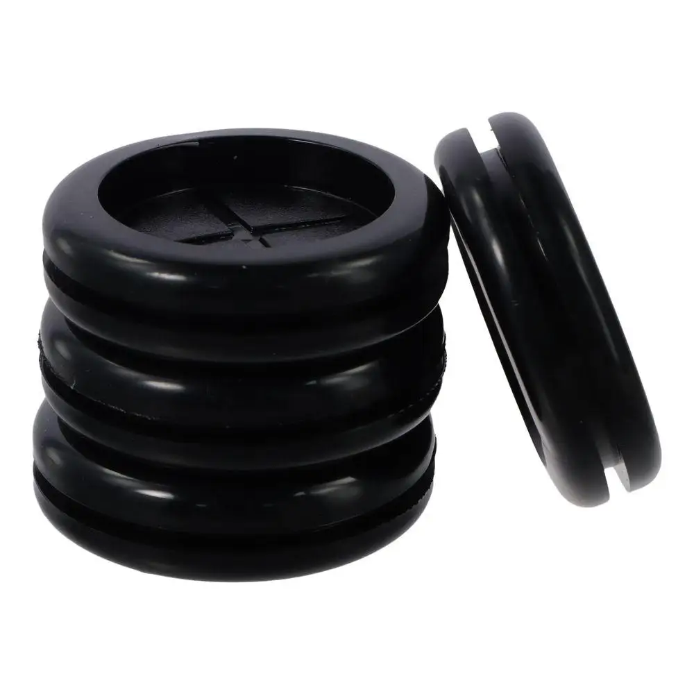 4pcs Soft 42mm Rubber Grommet Black Rubber Round Double-Sided Mount 35 mm for Wire Protection