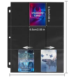 900 Pockets Card Binder Sleeves Double Sided 9 Pockets Black Page Photocard Holder Trading Board Game Baseball Card Protector