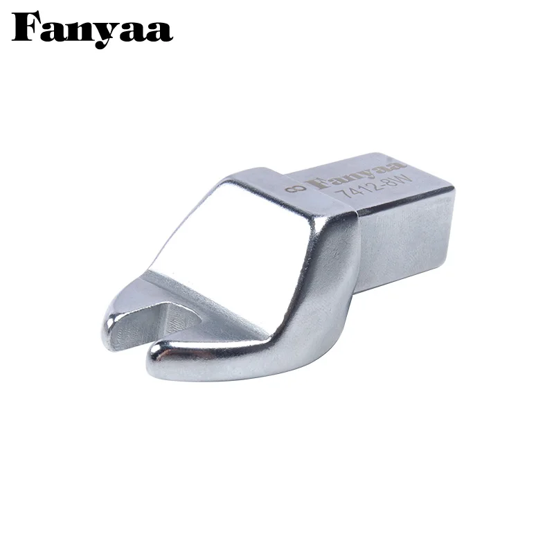 Fanyaa 14*18mm Drive Torque Crowfoot Head Open End 26-55mm Wrench Head Replacdement Part Full Polish Spanner Part