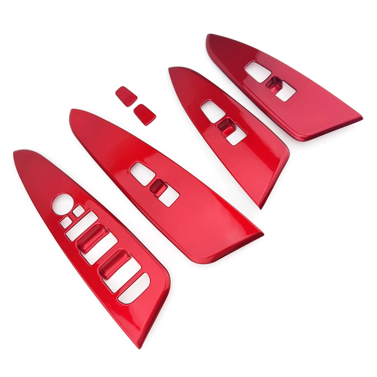 

Window Switch Frame Decorative Cover Inner Armrest Button Panel Protective Sticker Red Interior For Kia Sportage NQ5 2022 2023