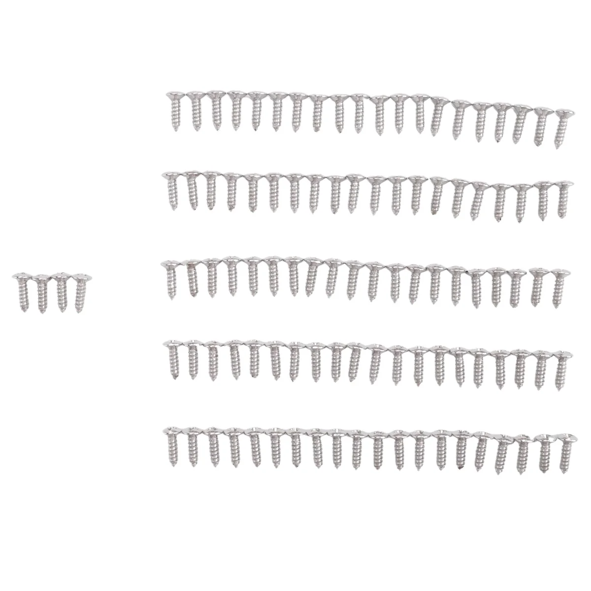 100 шт. винты для накладки для гитары и бас-гитары для Strat & Tele, серебристые