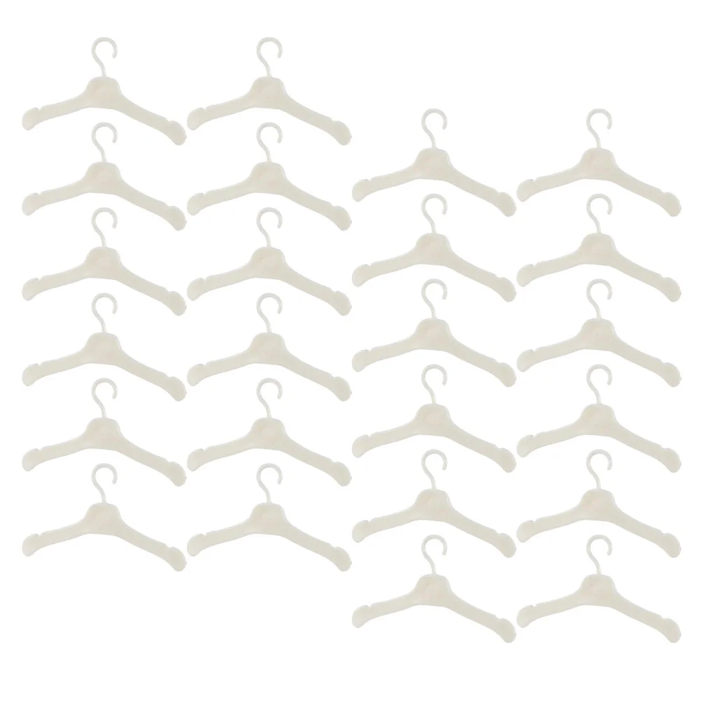 100 stuks hanger mini-hangers meisjeskleding prachtige kleine kledingrek huisbenodigdheden jas voor poppen plastic outfit