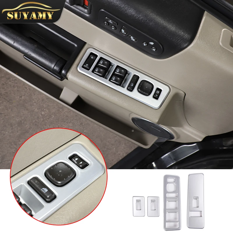 

Car Styling For Hummer H2 2003-2007 Chrome Interior Window Glass Lifting Buttons Frame Decoration Stickers Auto Trim Accessories