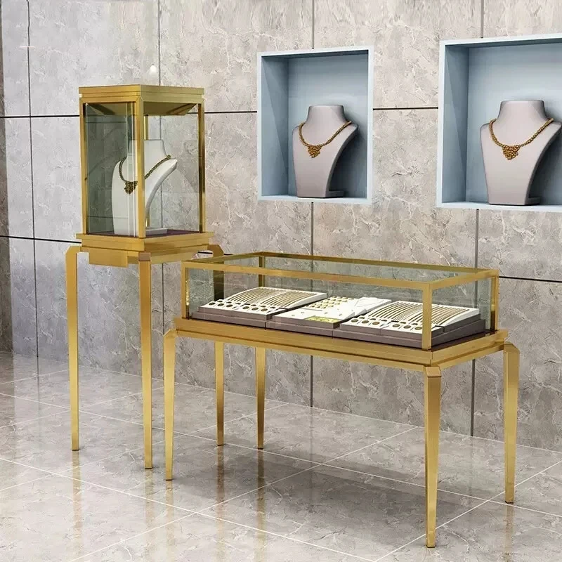 custom.High-quality's best-model: strong glass display cabinet jewelry display in shopping mall