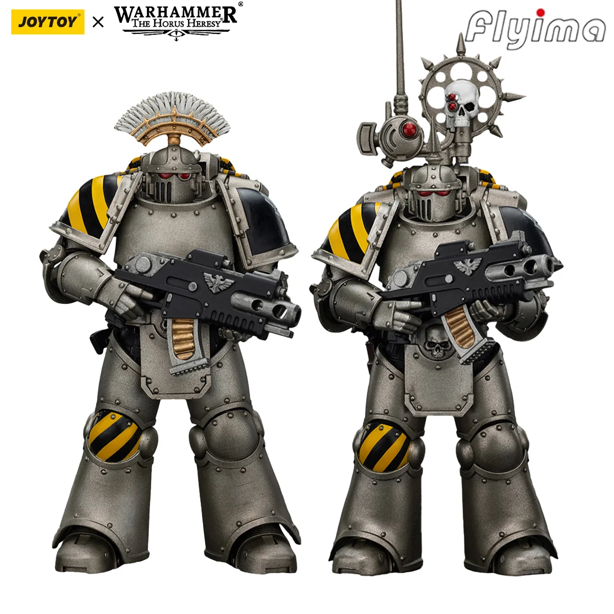 Figurki akcji JOYTOY Warhammer 30K 1/18 Iron Warriors MKIII Tactical Sergeant 2 szt. Model wojskowy anime