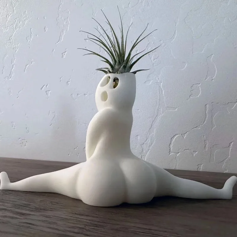 Flower Pot Fitness Big Butt Split Flower Pot Dance Flower Pot Performance Art Ornament