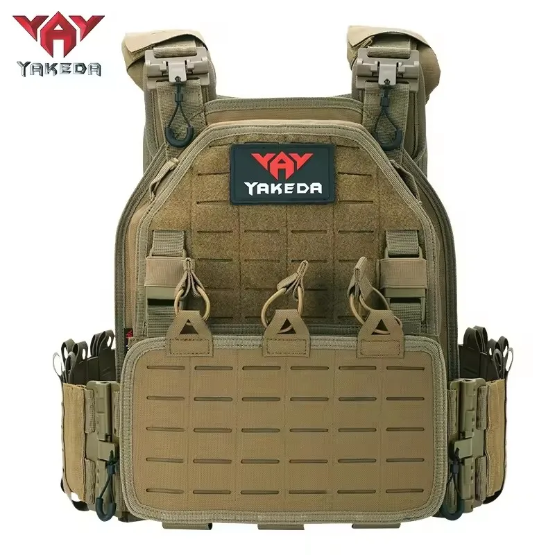 Tactical Vest 6094 Fast detachable light laser cut outdoor hunting black gear carry vest of high quality