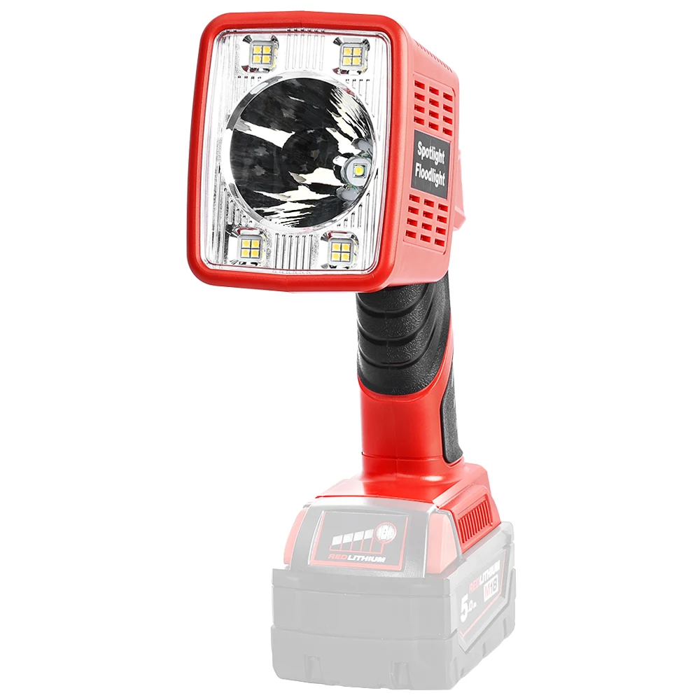 

﻿ LED Work Lights Compatible with Milwaukee 18V Battery, Flood Light Portable with USB Charging Port, Battery Not Included
