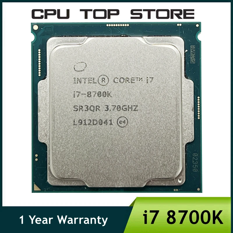 معالج Intel Core i7 8700K CPU 3.7 جيجا هرتز مقبس LGA 1151 سداسي النواة 12 خيط 65 وات