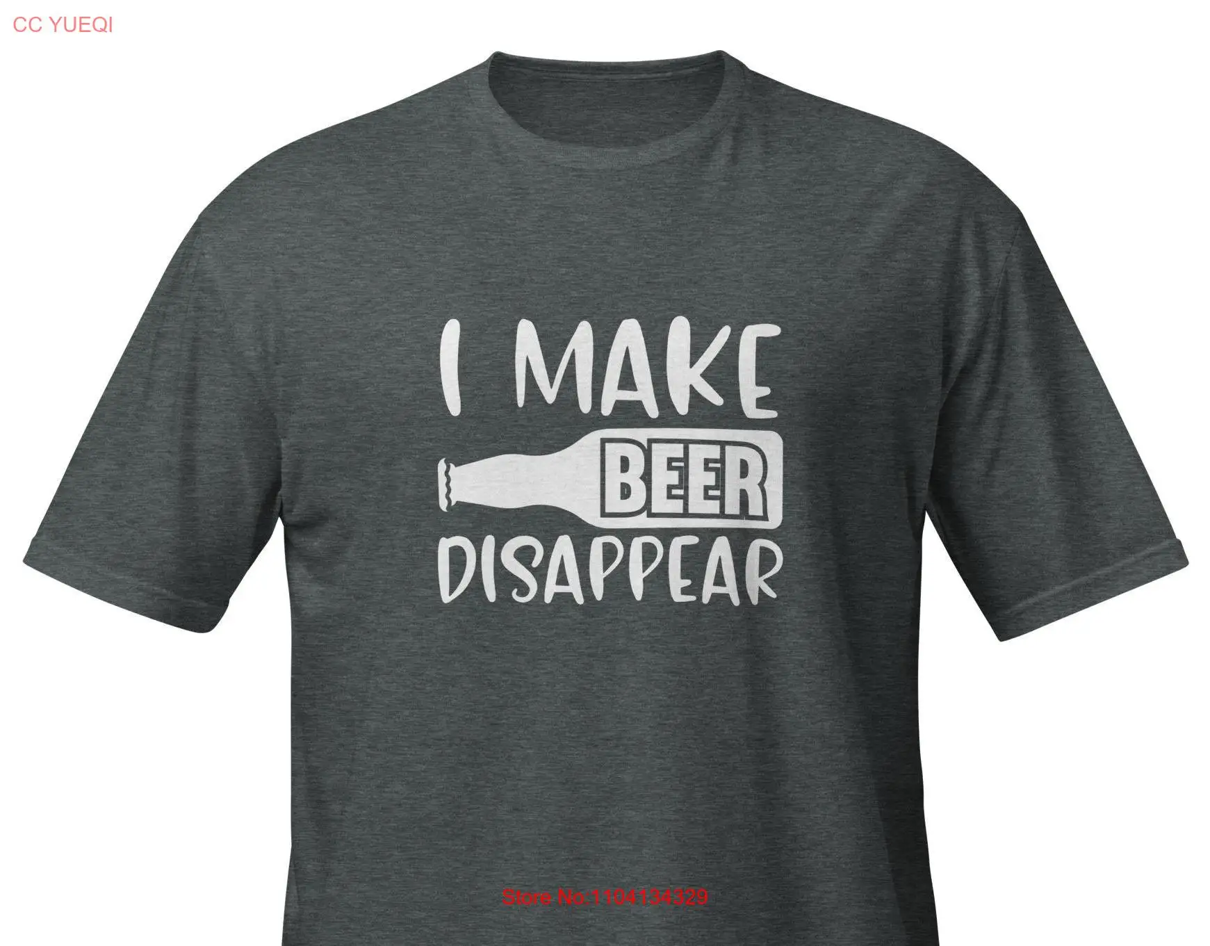 Camiseta divertida para amantes que me desaparece la cerveza, perfecta para entusiastas, cita única de manga larga o corta