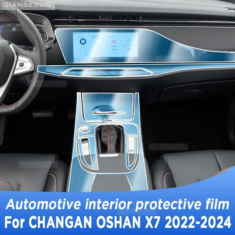 

Automotive Interior TPU Protective Film Cover Anti-Scratch For CHANGAN OSHAN X7 2022-2024 Gearbox Panel Navigation Screen