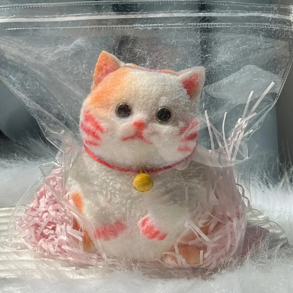 Juguete realista para gatos, juguete para aliviar el estrés, juguete suave Tpr para aliviar el estrés, gatito realista para niños, adolescentes y adultos