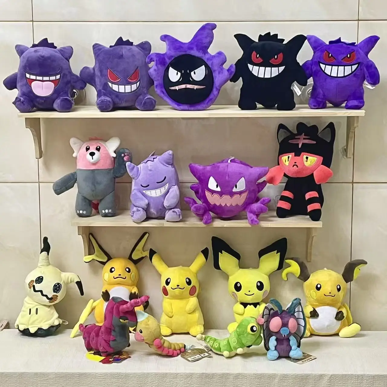 Pikachu Series Slowking Abra Treecko Plush Toy Cute Pokémon Chikorita Snivy Chimchar Doll Anime Bewear Snivy Quilava Stuffed Toy