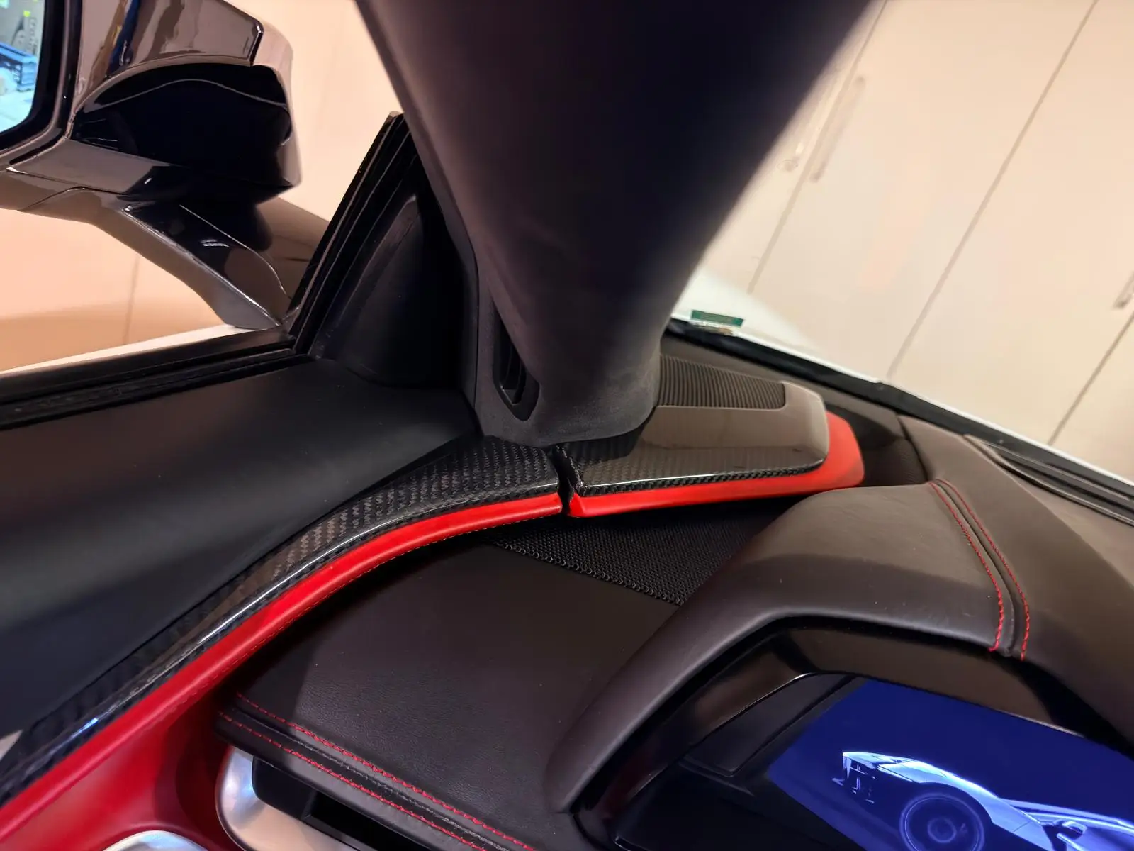 For Corvette C8 Coupe Convertible Z06 Z51 Stingray 2020-2025 Carbon Fiber Console Dashboard Side Speaker Horn Decoration Cover