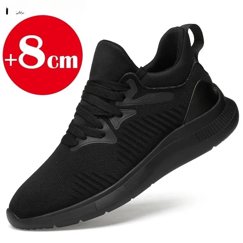 Hommes Sneaker nouvelles chaussures décontractées respirantes semelle souple confort chaussures de course 6 \ 8 cm hauteur augmentant chaussure de sport formation Tenis chaussures