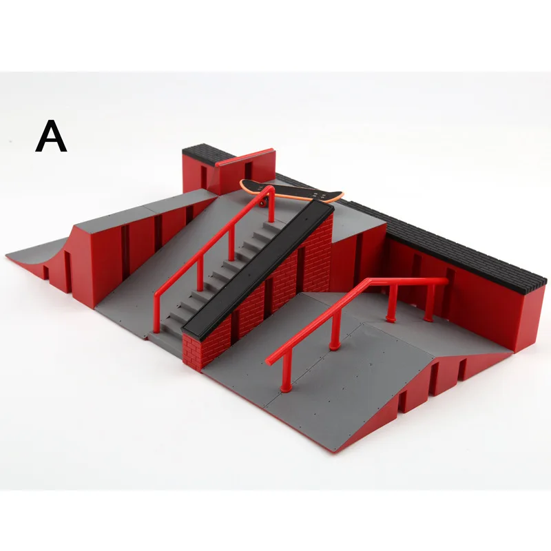 Skateboard da dito Grande scena Mini parco fai da te Piattaforma Stunt Ramp Pista Scale Luogo Combo Bambini Giocattoli per la casa al coperto Regali