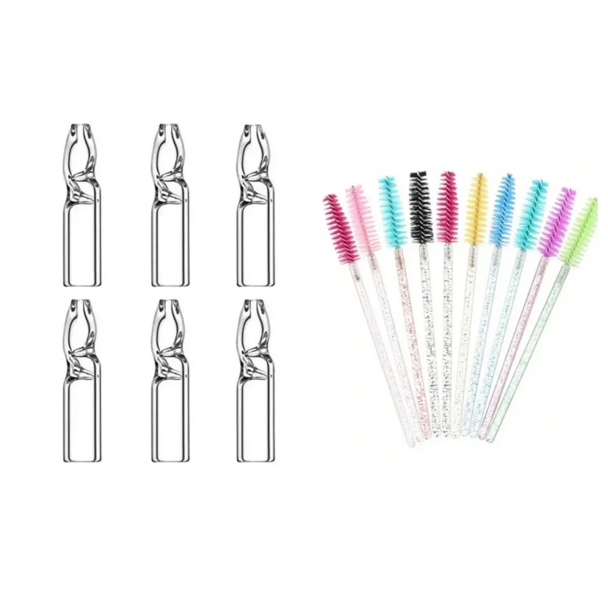 6Pcs Reusable Glass Filter Tips for Cigarettes With 3pcs Random Cleaning Brush,Easy to Clean Rolling Mouthpiece