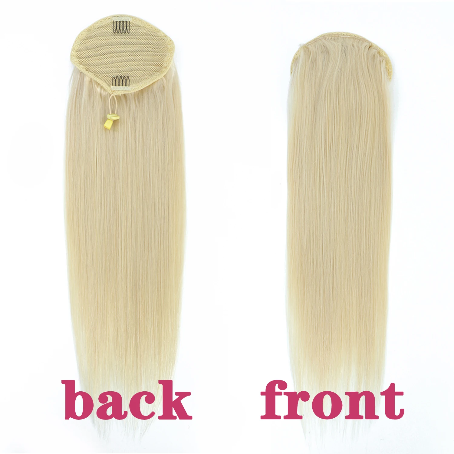 Drawstring Ponytail Human Hair Straight Ponytails Extensions for Women Brazilian Long Real Hair Human Natural hairpiece Color 1B