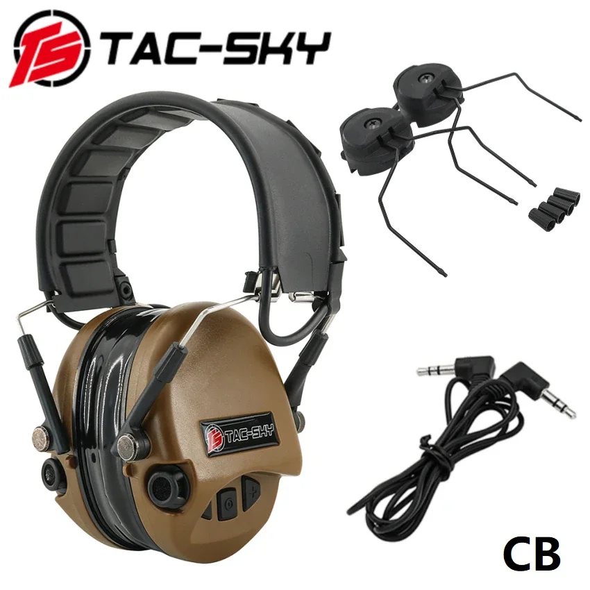 TS TAC-SKY TEA para SORDIN TACTICAL HAZING Deportes al aire libre Auriculares de tiro Orejeras de silicona + soporte de arco