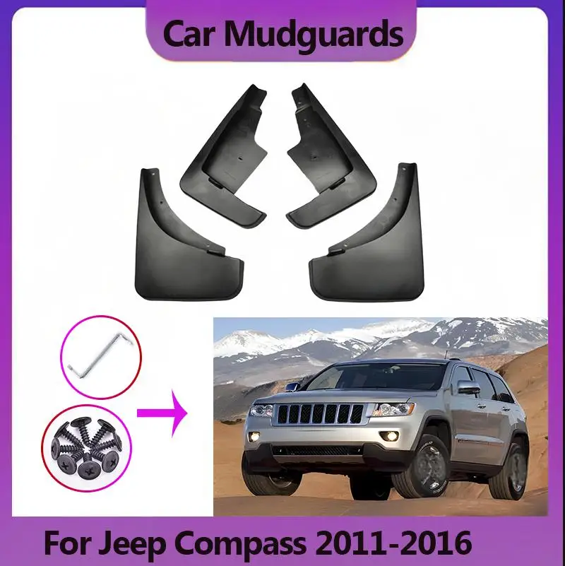 

Car Mud Flaps Accessories For Jeep Compass 2011 2012 2013 2014-2016 Mudguards Mudflaps Wheels Splash Guards Fender
