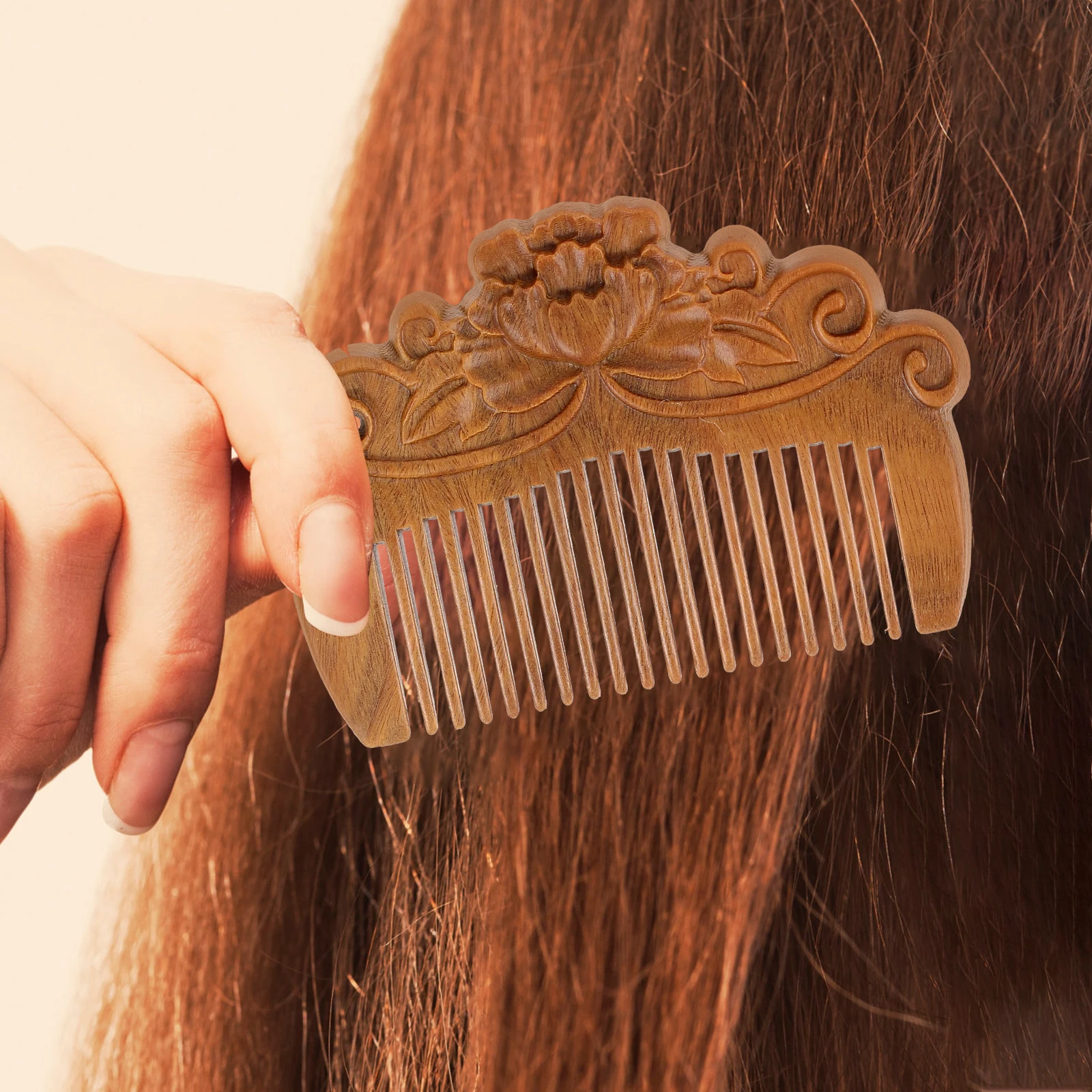

Wood Comb Exquisite Relief Carved Mini Portable Hair Styling Massage Comb Anti Static Scalp Care Unique Gift Women Massage Combs