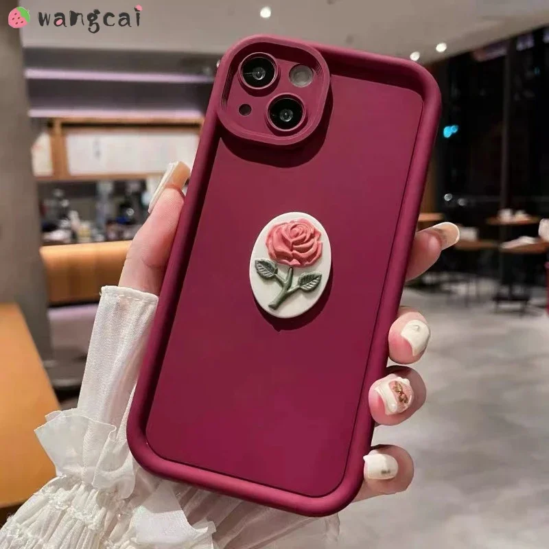 ل Honor X9C X8A X7A X6A X8 X6 X5 X6S X60 X60i 200 Pro 70 Lite Play 7T Magic 7 6 Pro في نهاية المطاف البيضاوي زهرة الورد ماتي جراب هاتف #6