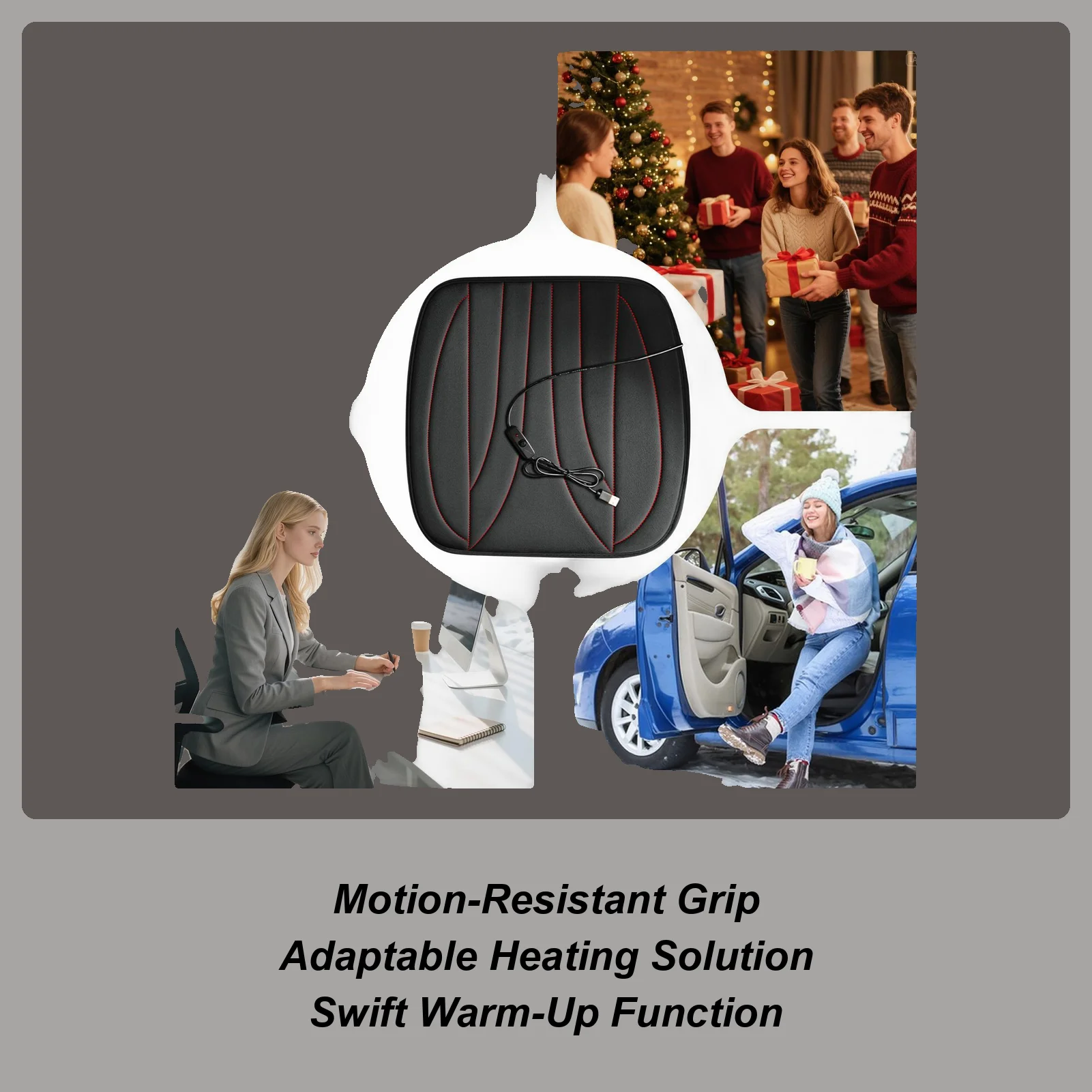 Car Seat Warmers For Vehicle USB Anti-slip Heater Cover Anti-slip Car Seat Warmer For Truck SUV Trailer Tractor Men Women Driver