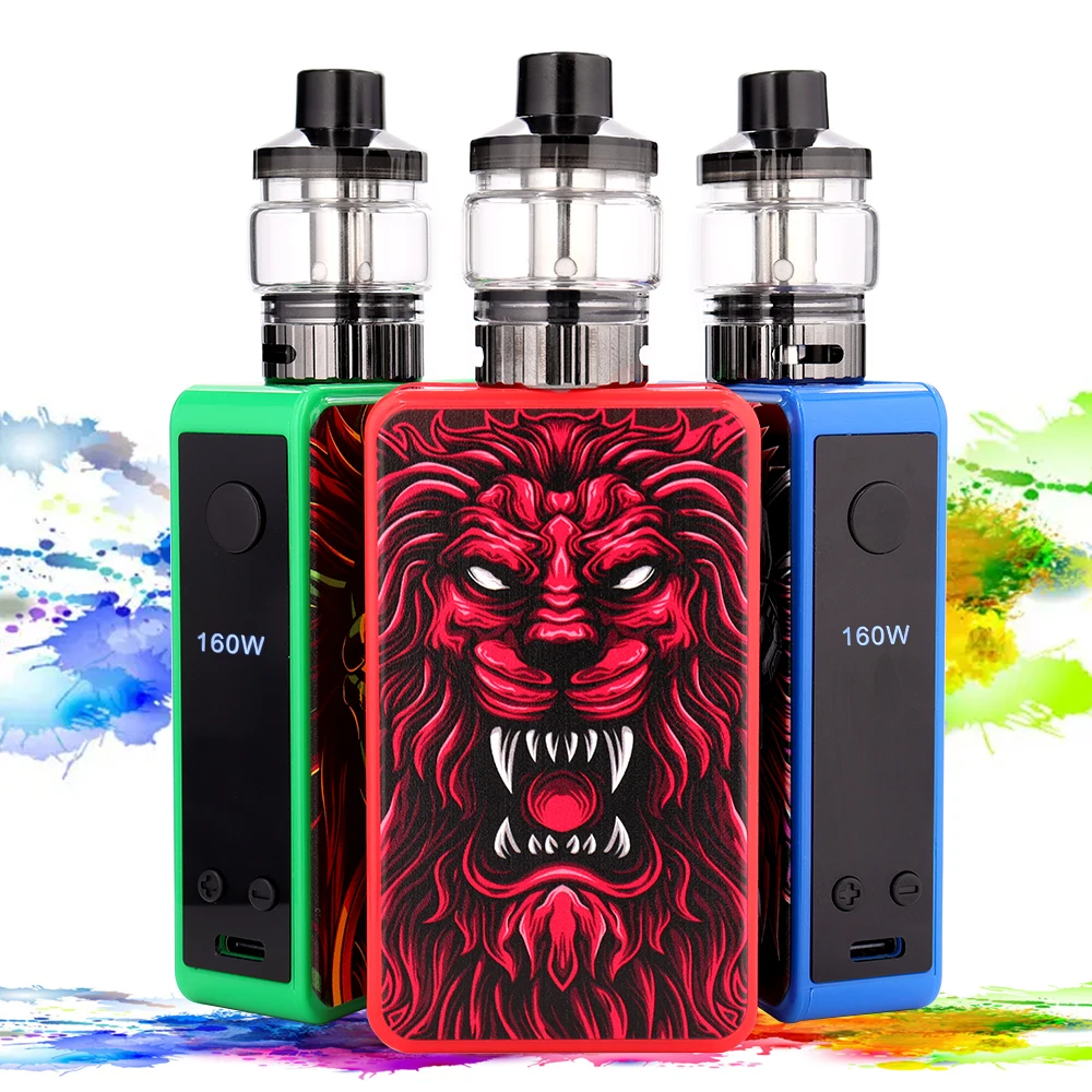 160W Vape Box Mod Kit Electronic Cigarettes 160W Power Adjustable 2200mah Battery 3.5ml  Atomizer Vaporizer Vaper