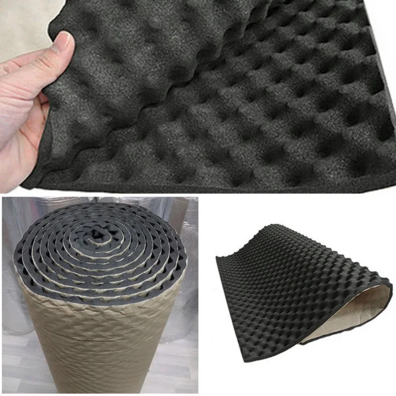 

Auto Studio Sound Acoustic Absorption Car Heatproof Wave Foam Deadener Car Soundproof Cotton Insulation Mat Hood Soundproofing