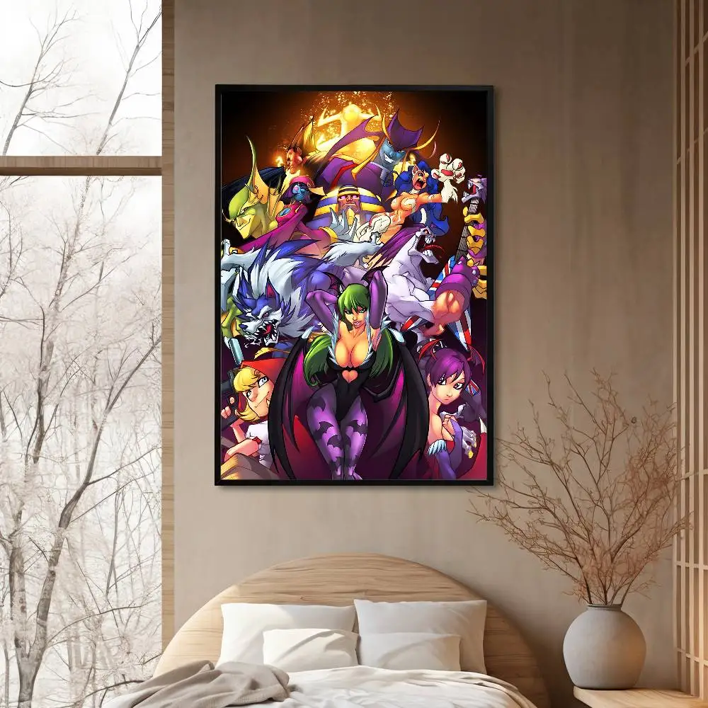 Game M-Morrigan A-Aensland Poster Waterproof HD Wall Art Decal Self-Adhesive Aesthetic Decor For Home Living