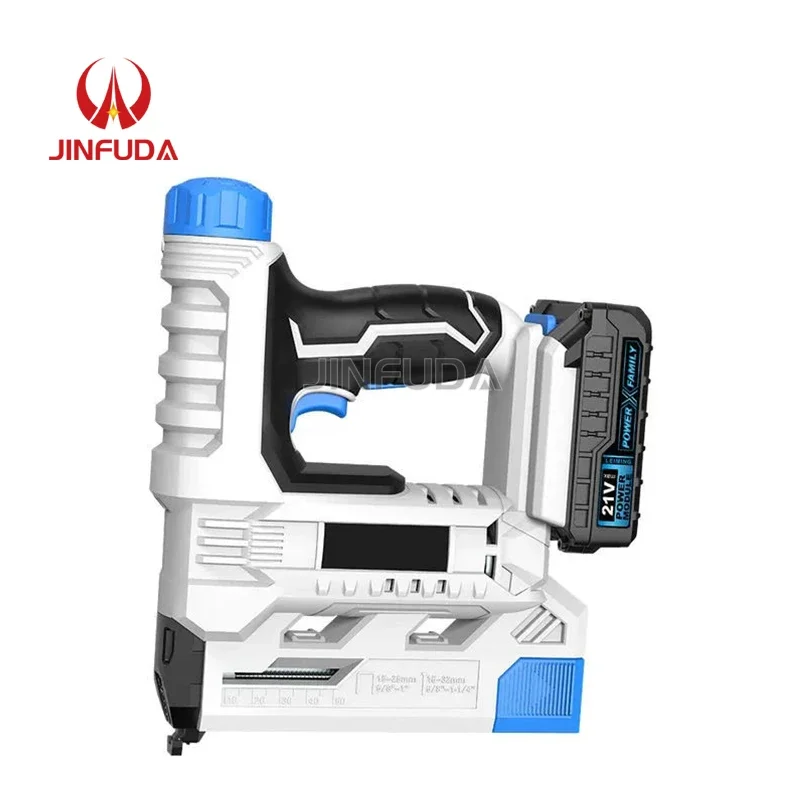 Woodworking Tools High Power Lithium Electric Staple Gun Cordless Shooting Nail Guns Portable Nailing Air Brad Nailer