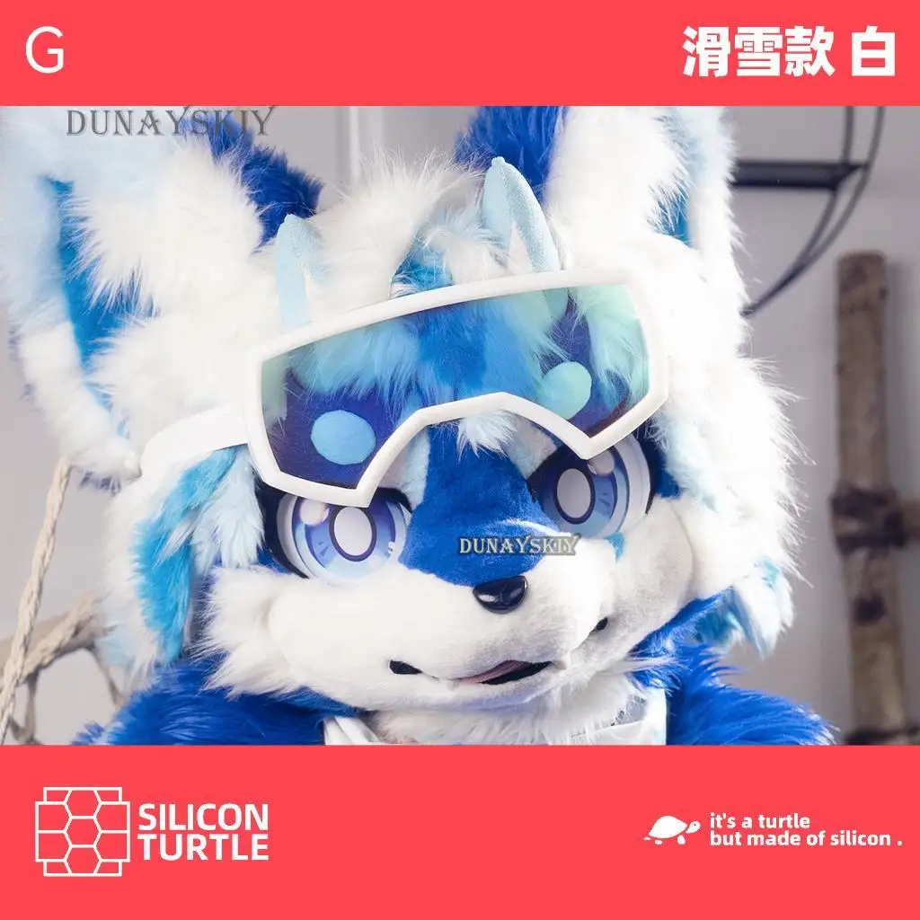 Japanese Animal Glasses Fursuit Snowboarding Glasses Costume Accessories Outwear Wear Christmas Party Animal For Furry Cosplay