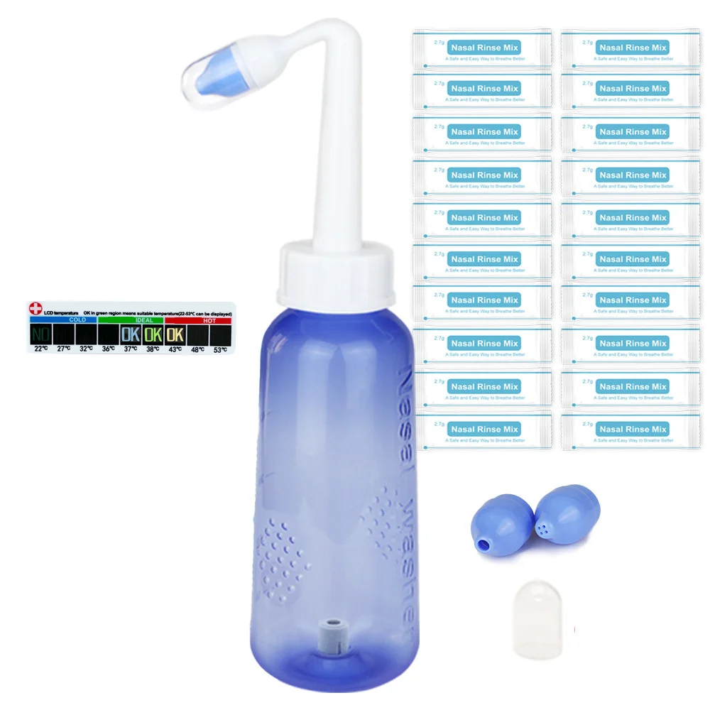 大人と子供のための持続的な洗浄クリーナー、乾燥機、シンプルサイト、鼻保護、乳首をクリアし、アレルギーの二頭炎ポットを回避、1014オンス