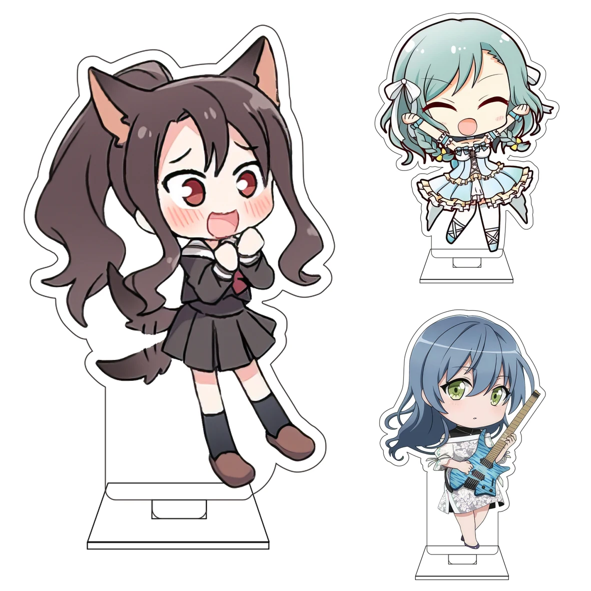 

10CM Anime BanG Dream! Cosplay Cute Acrylic Figure Stand Plate Sayo Hikawa Yukina Minato Ornaments Gifts
