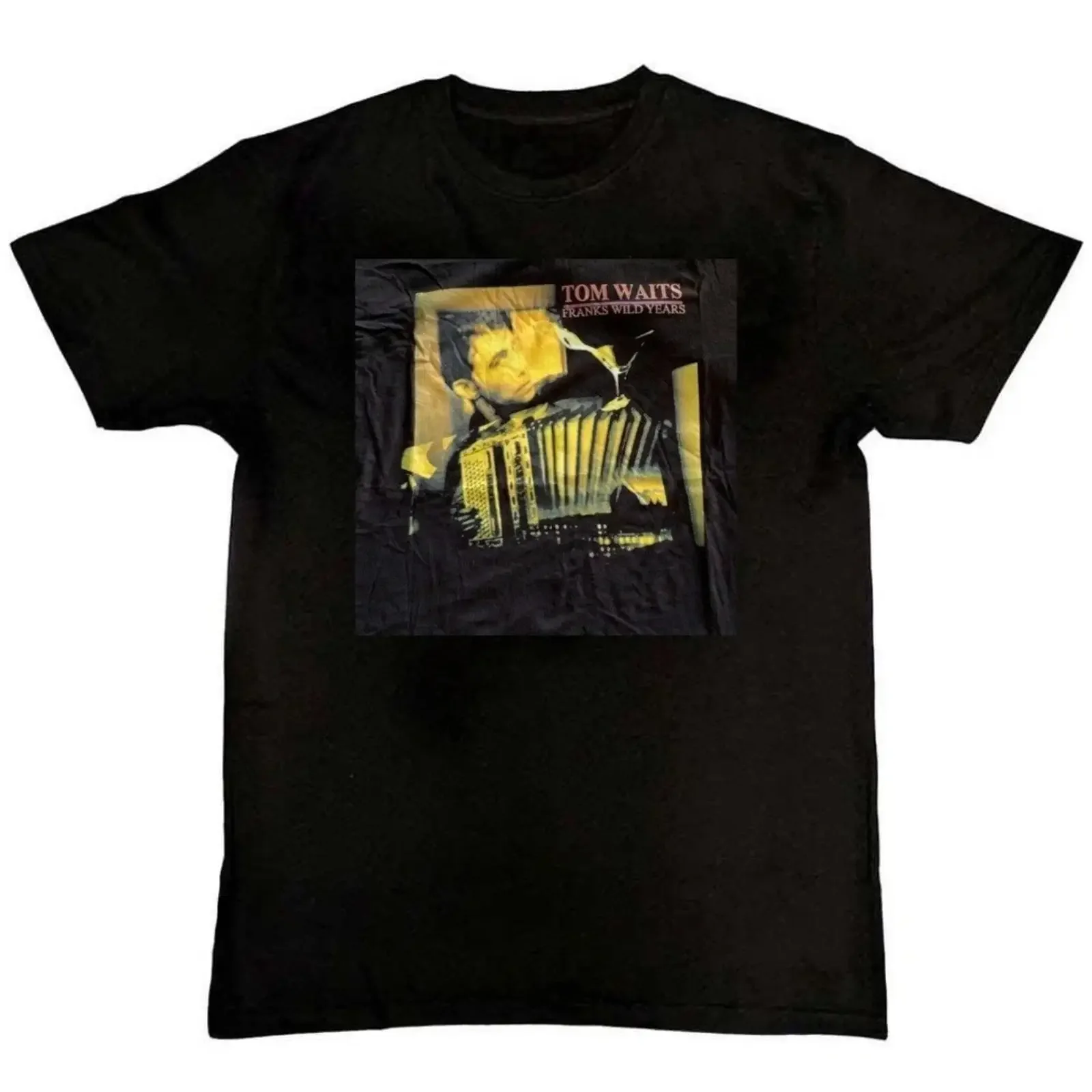 Tom Waits Music Franks Wids Year Men's T Shirt SML XL 2 3 4 vintage Washed fashion Stretched Casual homme designer clothes